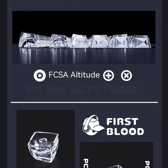 Firstblood FC114 Mechanical Gamer Keyboard Transparent Crystal Keycap 114pcs - Picture 6 of 6
